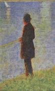 Georges Seurat Angler USA oil painting artist